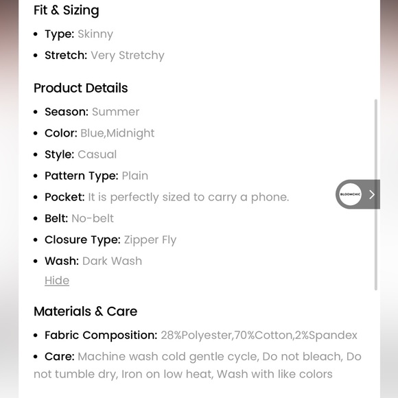 BNWT stretchy raw edge hem skinny jeans - Picture 8 of 8